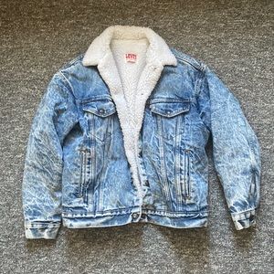 Levi’s Sherpa lined jean jacket made it the USA